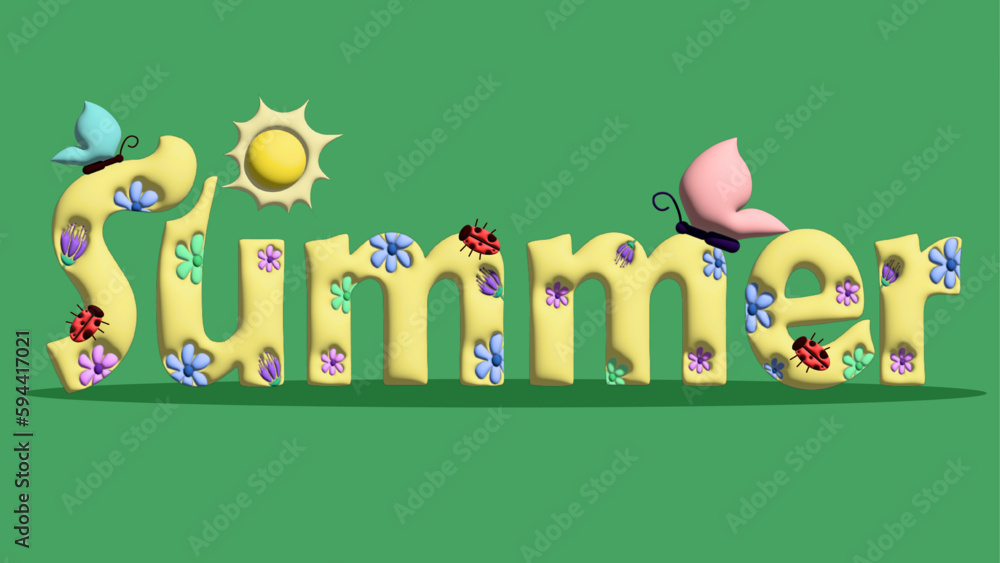 Fototapeta premium Summer background text
