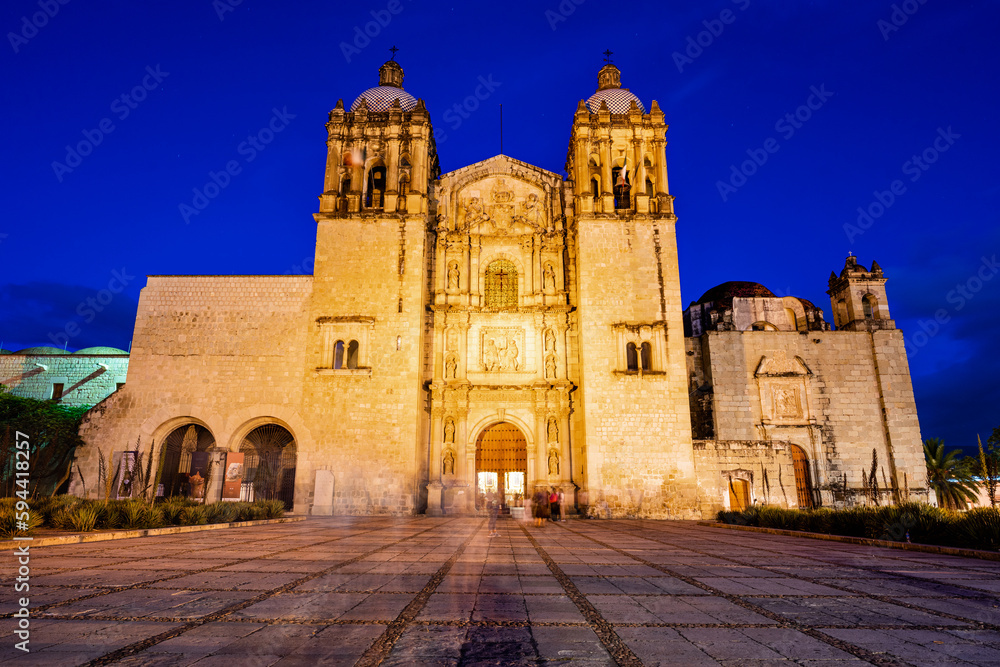 Nighttime Long Exposure of Santo Domingo Church, Oaxaca
