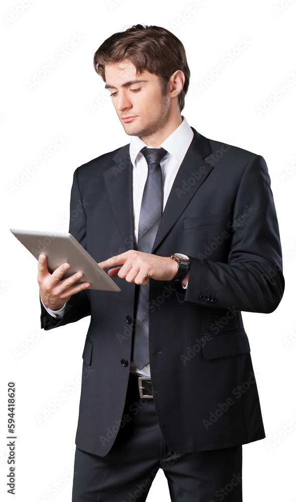 Businessman Using a Tablet