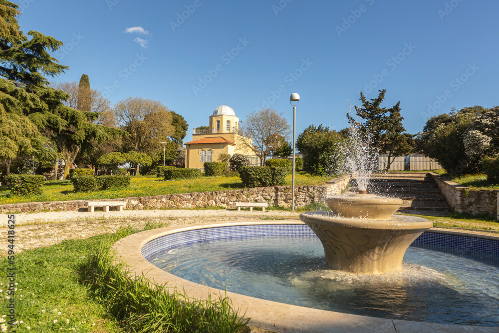 View at the city park of Pula, croatia, in early spring