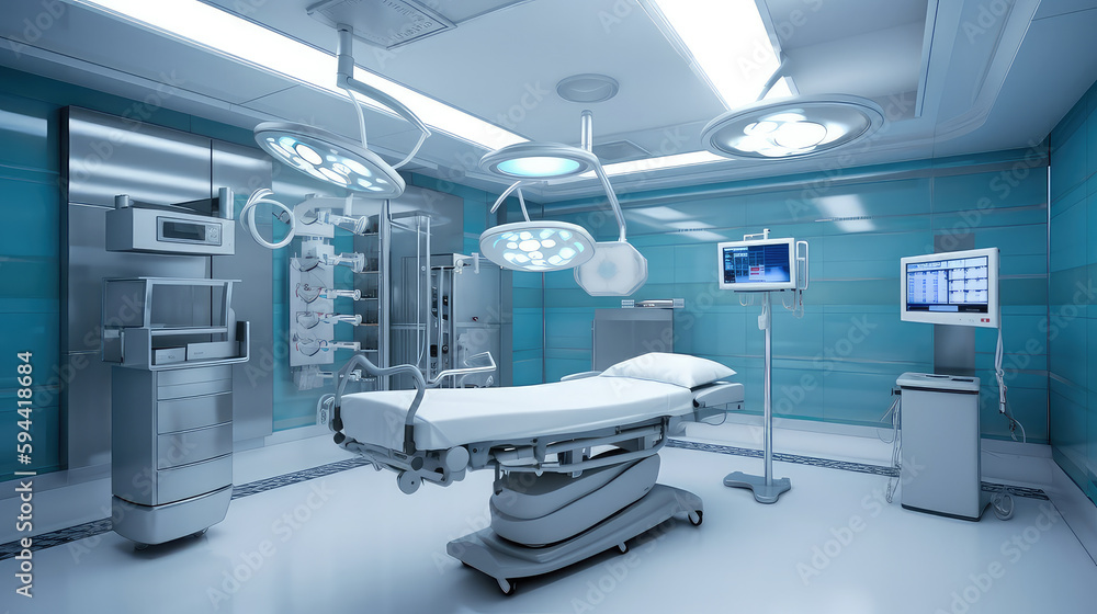 Hospitals and clinic empty interior with bright lighting , operation theater interior, laboratory interior with bright light Hospitals and clinic empty interior with bright lighting , operation theater interior, laboratory interior with bright light