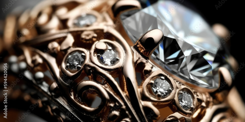 beautifully crafted diamond ring, generative ai beautifully crafted diamond ring, generative ai