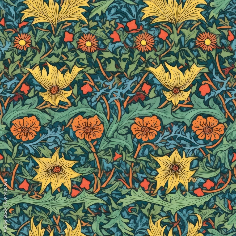 seamless floral pattern, ornate, repeating, square, tile seamless floral pattern, ornate, repeating, square, tile