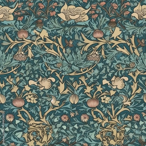 seamless floral pattern, repeating, vintage, tile, square