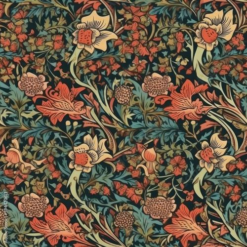 seamless floral pattern, repeating background, tile