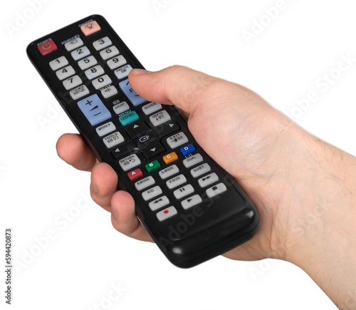 Hand Using a Remote Control