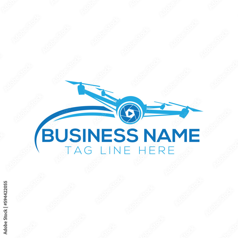 drone logo icon vector template
