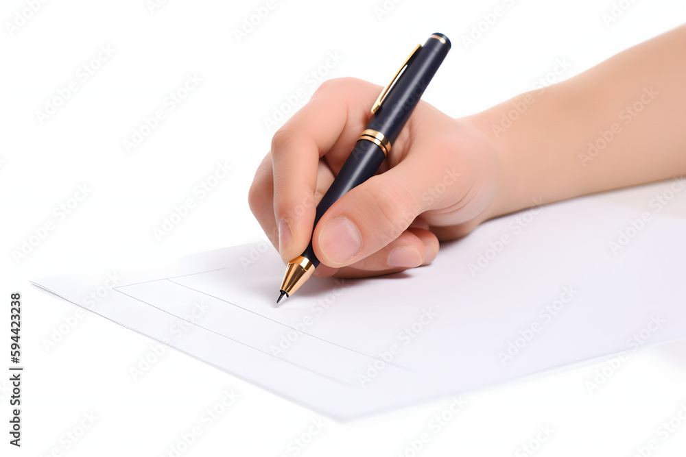 Personne prenant des notes sur une page blanche » IA générative Personne prenant des notes sur une page blanche » IA générative
