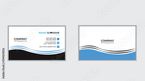 Modern business card design . double sided business card design template
