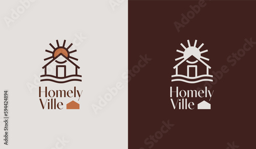 Building Residence Real Estate House Logo. Universal creative premium symbol. Vector sign icon logo template. Vector illustration