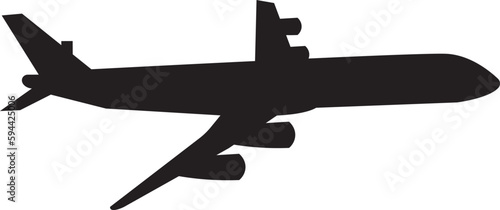 silhouette of airplane