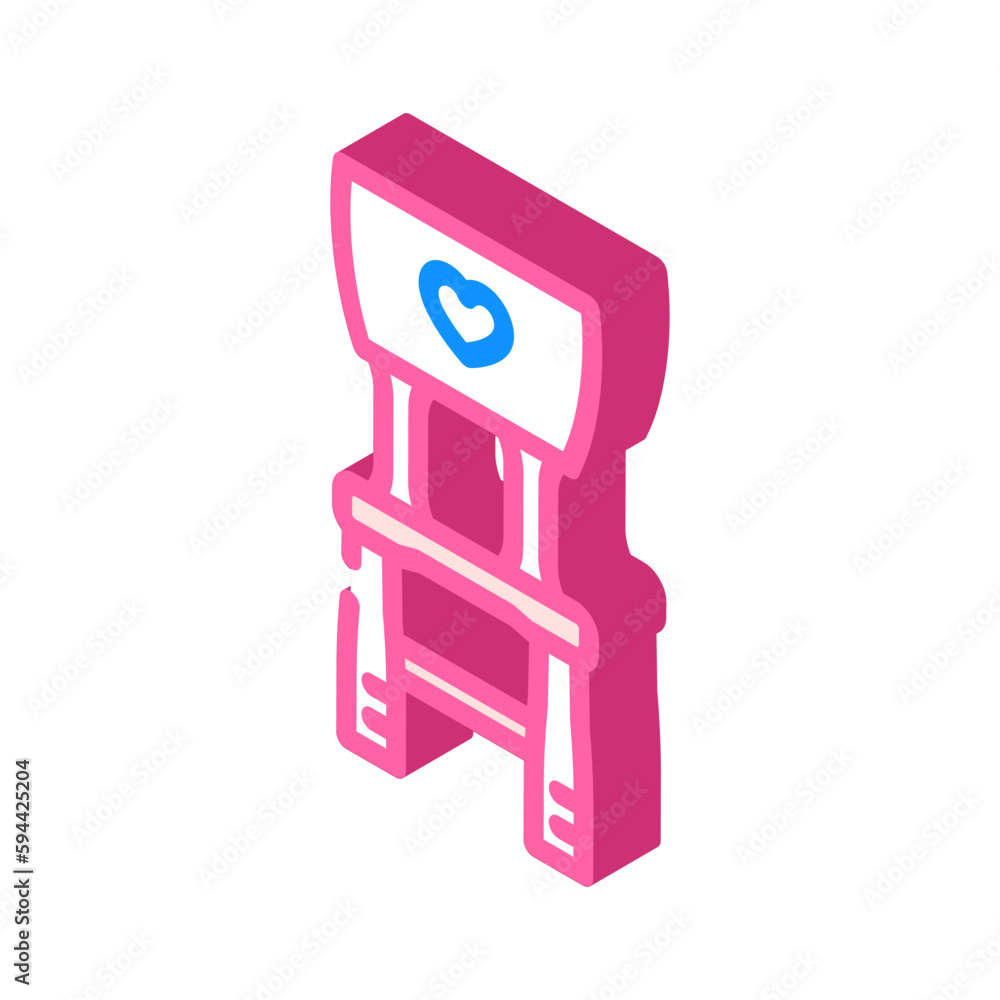 kid office chair bedroom isometric icon vector illustration kid office chair bedroom isometric icon vector illustration