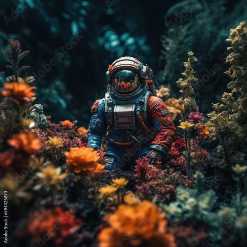 Beatifull astronaut flora colorfull © Artur