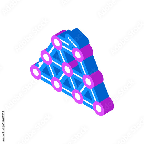 magnetic building set toy baby isometric icon vector illustration