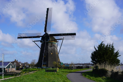 wunderschöne traditionelle Windmühle in Holland