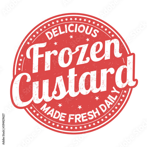 Frozen custard grunge rubber stamp