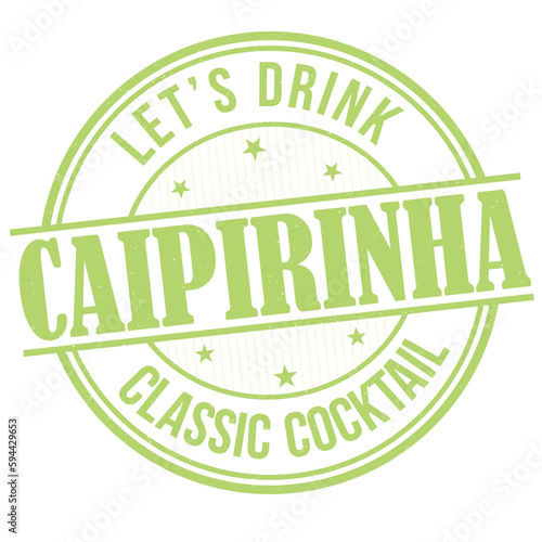 Caipirinha grunge rubber stamp