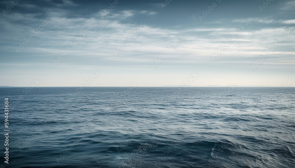 Tranquil seascape backdrop with rippled water generated by AI