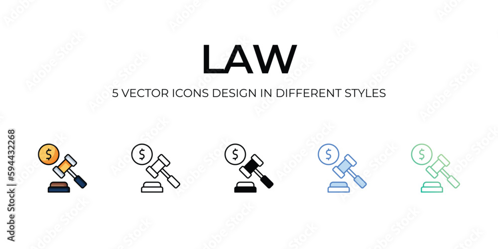 Law Icon Design in Five style with Editable Stroke. Line, Solid, Flat Line, Duo Tone Color, and Color Gradient Line. Suitable for Web Page, Mobile App, UI, UX and GUI design. Law Icon Design in Five style with Editable Stroke. Line, Solid, Flat Line, Duo Tone Color, and Color Gradient Line. Suitable for Web Page, Mobile App, UI, UX and GUI design.