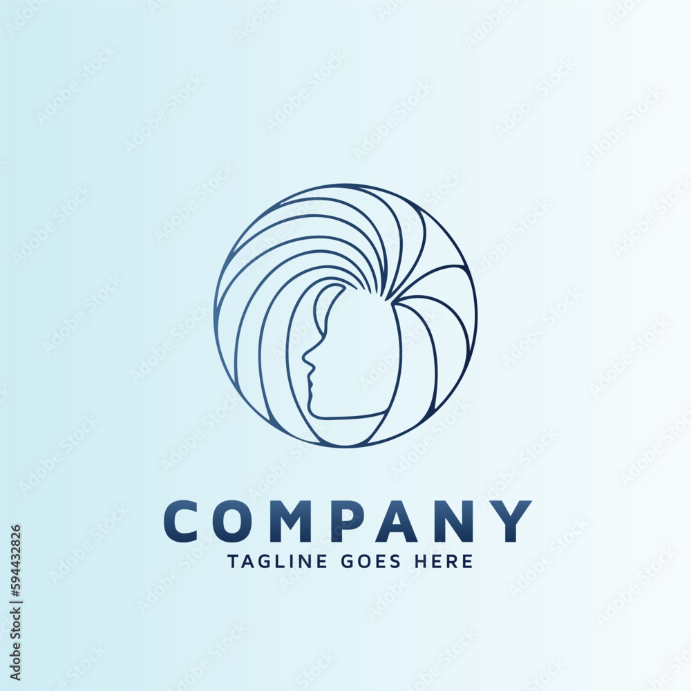 Design a modern unisex logo for our hair loss cosmetic brand