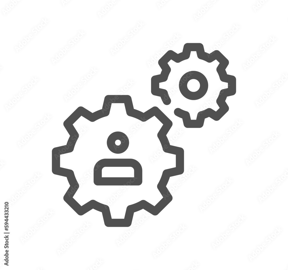 Human resources related icon outline and linear vector. Human resources related icon outline and linear vector.