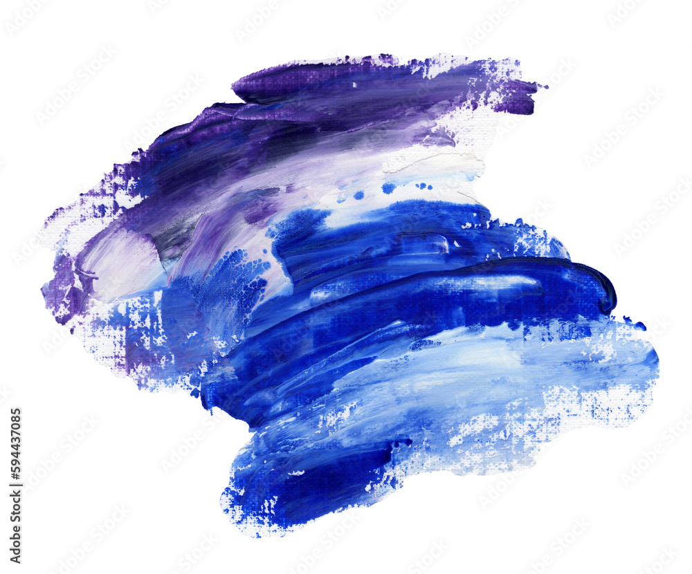 Blue, violet spot on a white background. Wallpaper with abstract illustration..