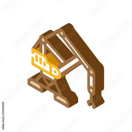 unloading steel production isometric icon vector illustration