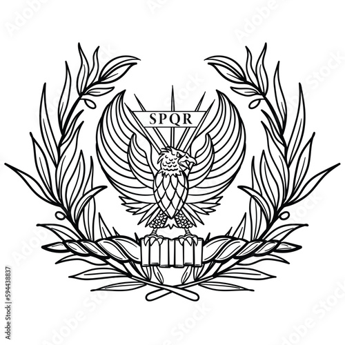 Roman Eagle with the inscription SPQR 