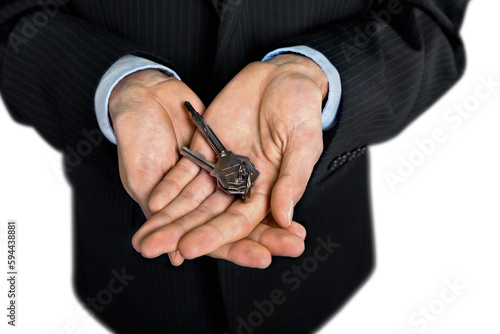 Businessman Handing over the Keys