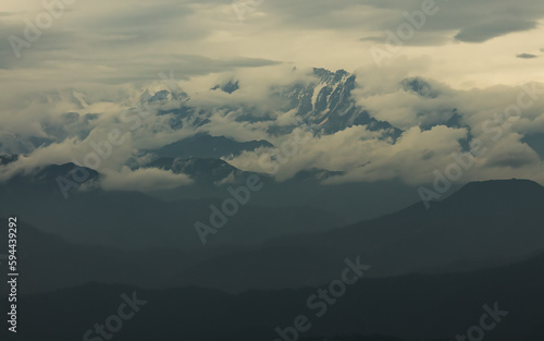 Cloud formation over the mountains - 2018. photo