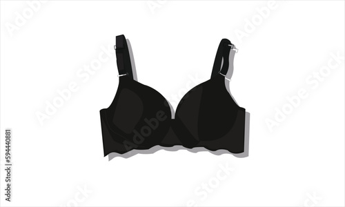 black bra isolated on white background fashion stylish bra