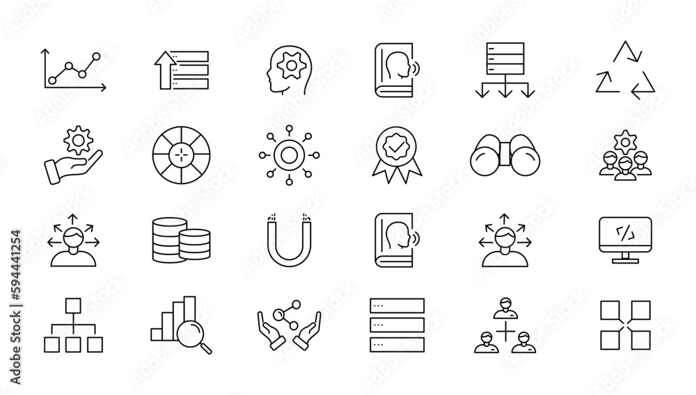 Big data analysis thin line icon set. Data processing outline pictograms for website and mobile app GUI. Digital analytics simple UI, UX vector icons Big data analysis thin line icon set. Data processing outline pictograms for website and mobile app GUI. Digital analytics simple UI, UX vector icons