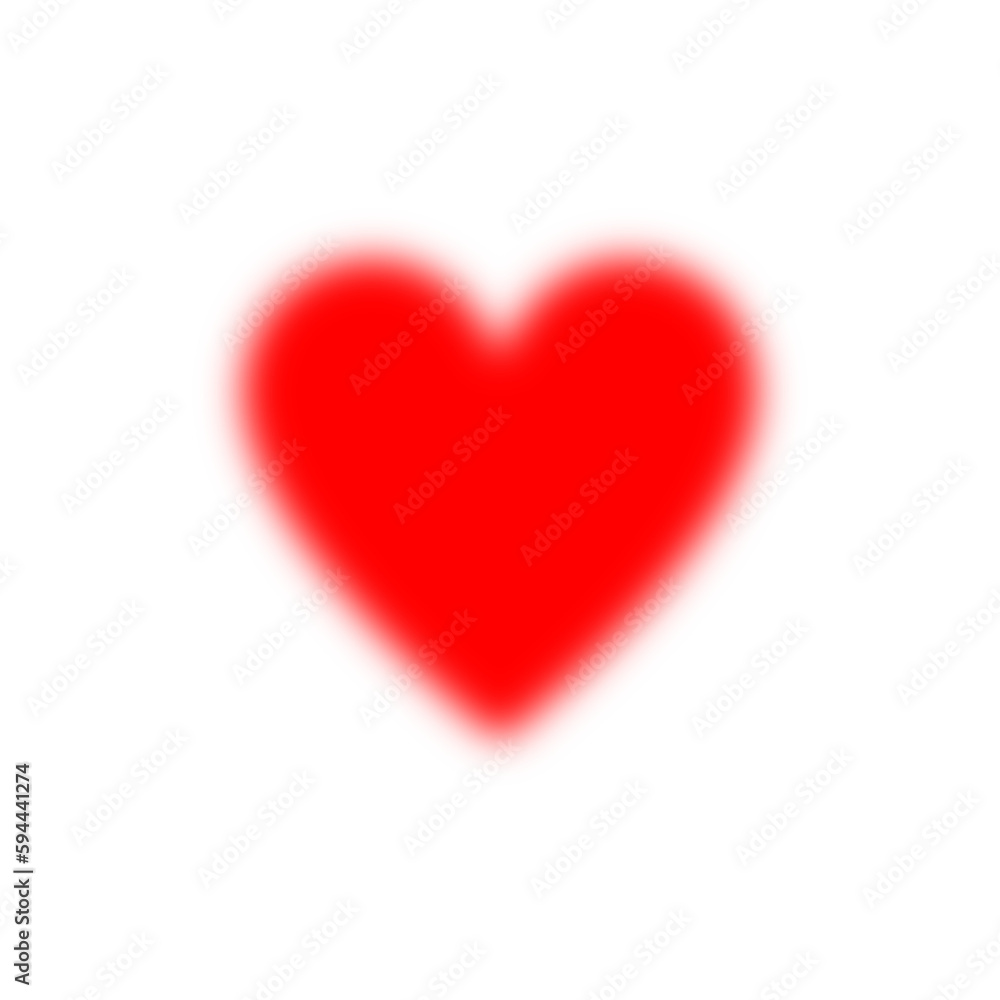 red heart isolated on white 