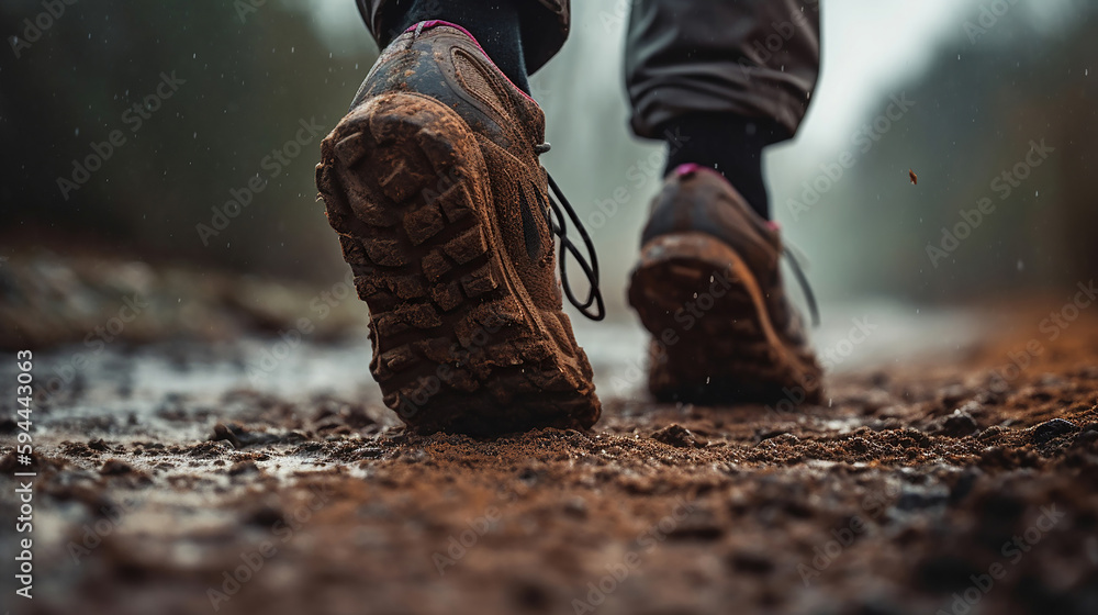 Running, shoes and start with a sports woman or female runner on a track for a workout. Generative Ai Running, shoes and start with a sports woman or female runner on a track for a workout. Generative Ai
