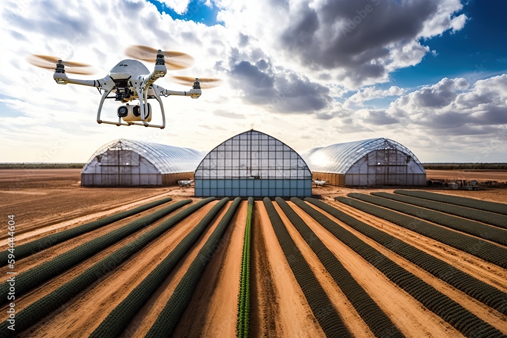 agricultural drones. Ai generated. agricultural drones. Ai generated.