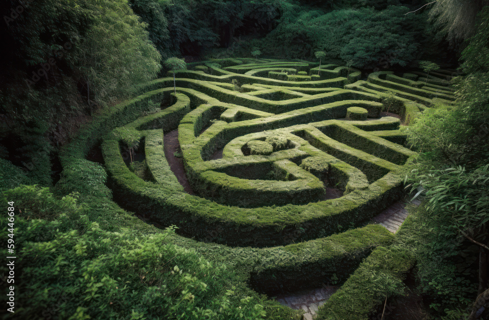 Naklejka premium Labyrinth, AI