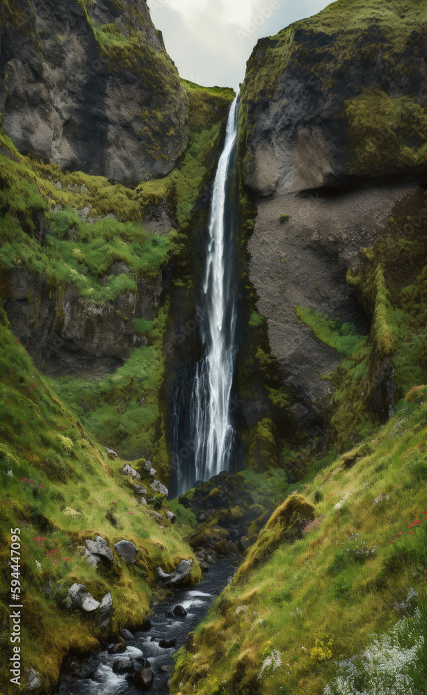 Obraz premium Waterfall, AI