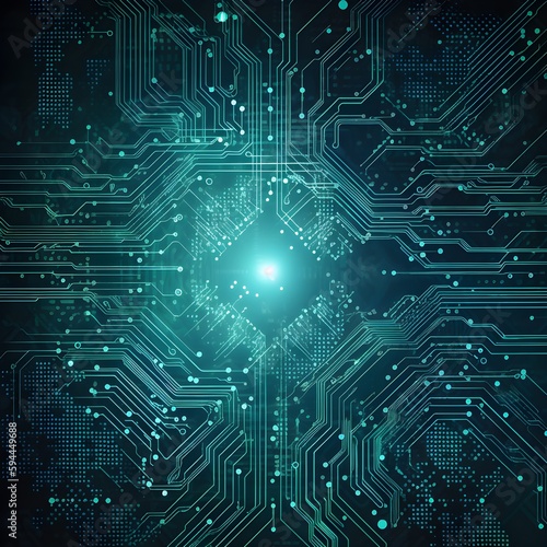 Circuit board background, Technology concept, Vector illustration, Generative AI