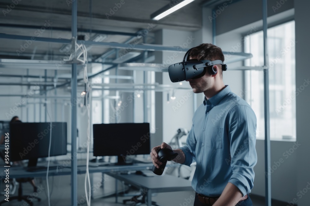 Scientist in a futuristic lab using virtual reality Generative AI
Scientist in a futuristic lab using virtual reality Generative AI