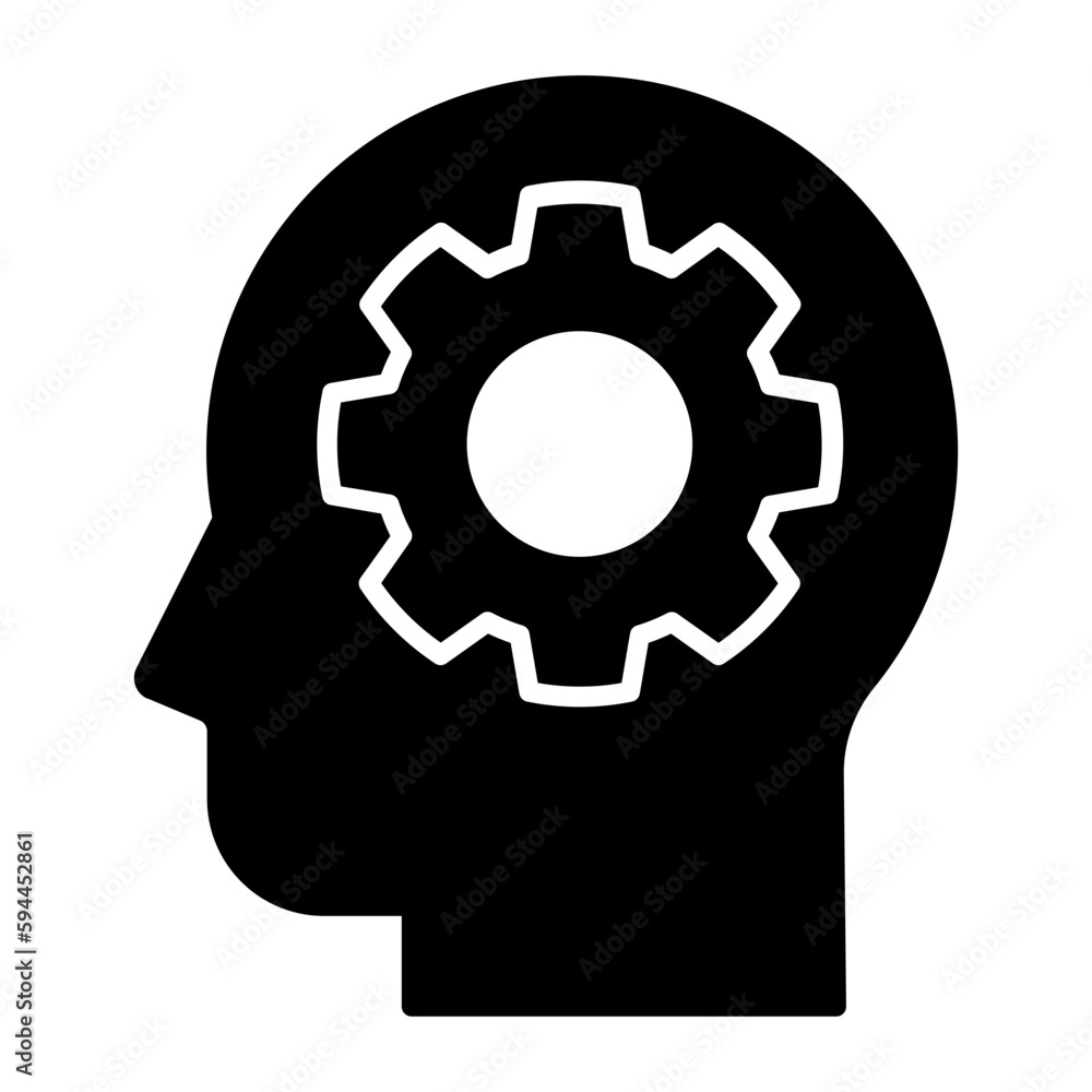 Brainstorming Glyph Icon Brainstorming Glyph Icon