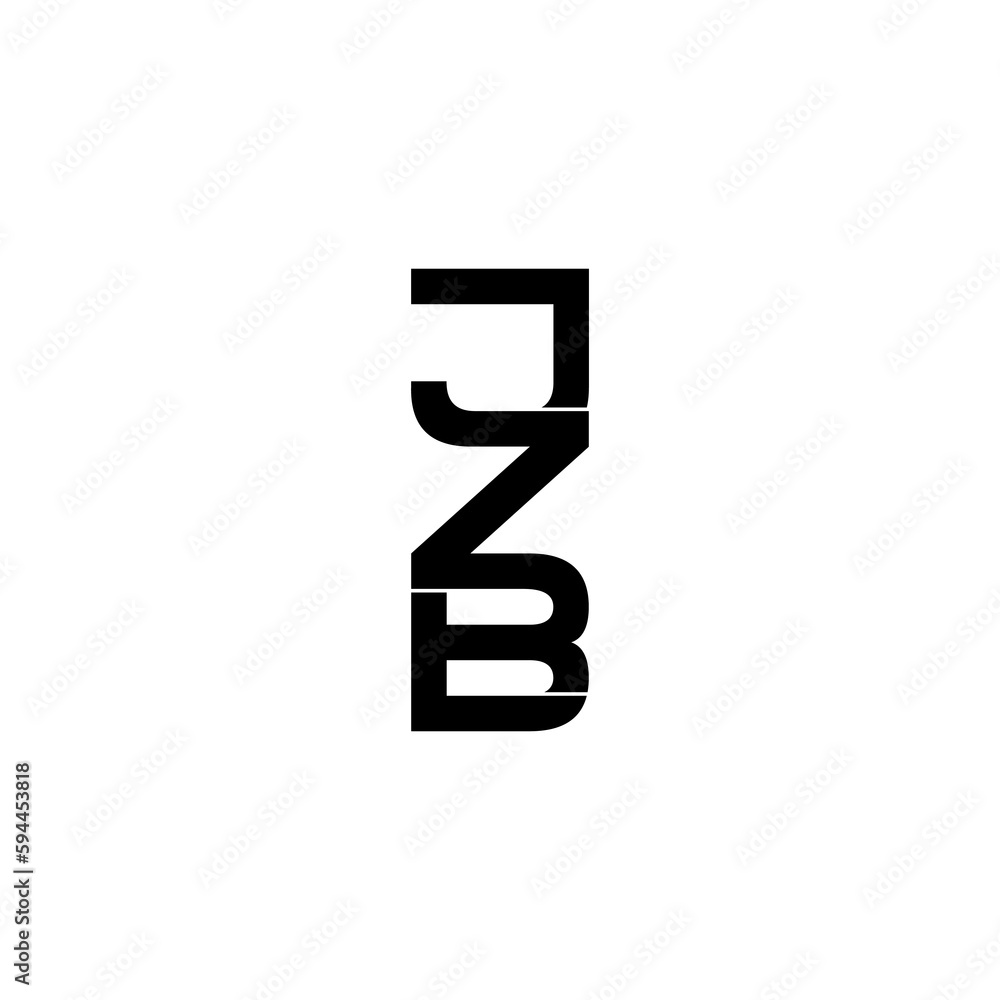 jzb typography letter monogram logo design
