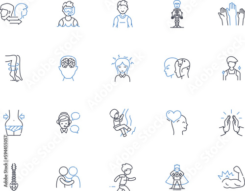 Educational attainment line icons collection. Knowledge, Learning, Intelligence, Achievement, Literacy, Aptitude, Success vector and linear illustration. Capability,Capability,Development outline