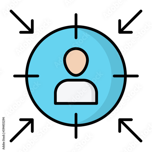 Target Audience Line Color Icon