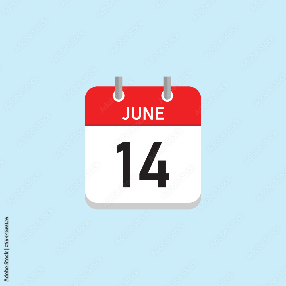 June 14 Concept Design. Vector Illustration. June 14 Concept Design. Vector Illustration.
