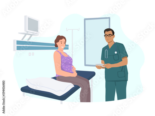 Pregnant woman under medical supervision.