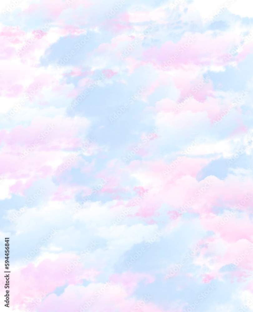 background of clouds, sky, delicate blue, pink color