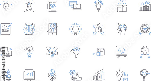 Maneuver line icons collection. Zigzag, Swerve, Turn, Dodge, Navigate, Evade, Dart vector and linear illustration. Weave,Maneuver,Parallel outline signs set