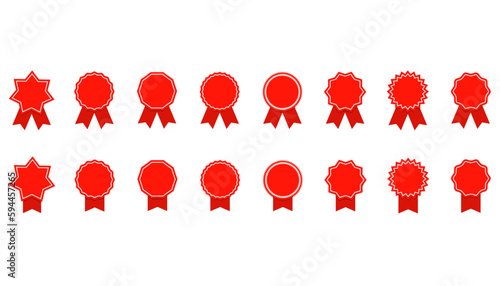 Collection of award badges isolated on the white background.