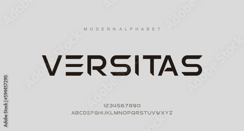 modern minimal alphabet fonts. Science fiction typography sport, fashion, technology, digital, future creative logo font. vector illustration 