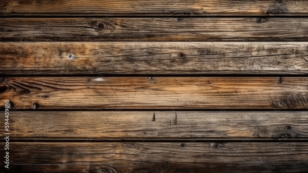 Fototapeta premium Design of dark wood background. Generative AI